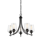Savoy House 1-4032-5-BK Five Light Chandelier, Black (4)