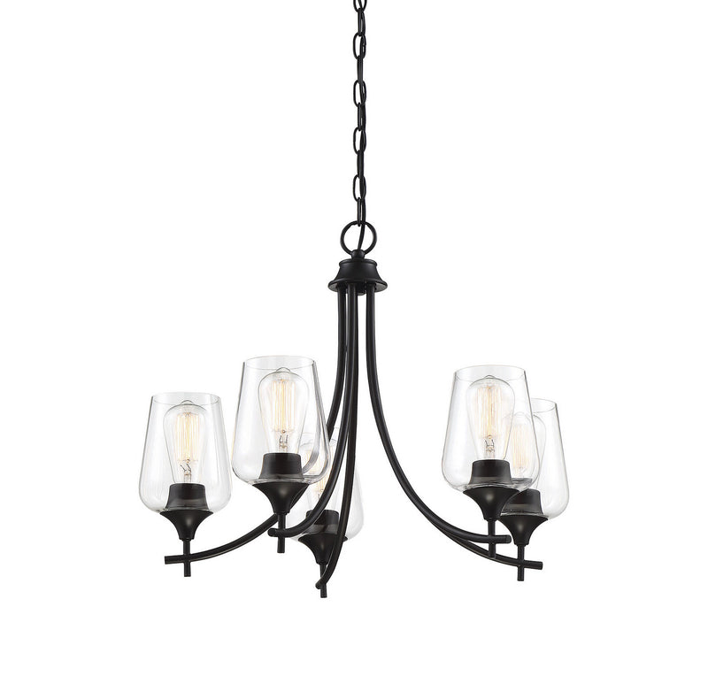 Savoy House 1-4032-5-BK Five Light Chandelier, Black (5)