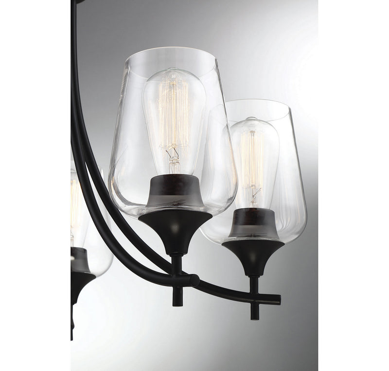 Savoy House 1-4032-5-BK Five Light Chandelier, Black (6)