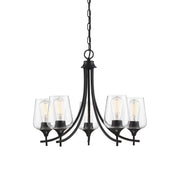 Savoy House 1-4032-5-BK Five Light Chandelier, Black