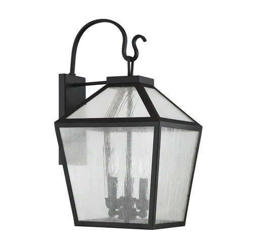 Savoy House 5-101-BK Three Light Wall Lantern, Black (2)