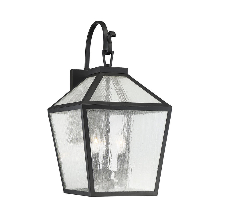 Savoy House 5-101-BK Three Light Wall Lantern, Black (4)