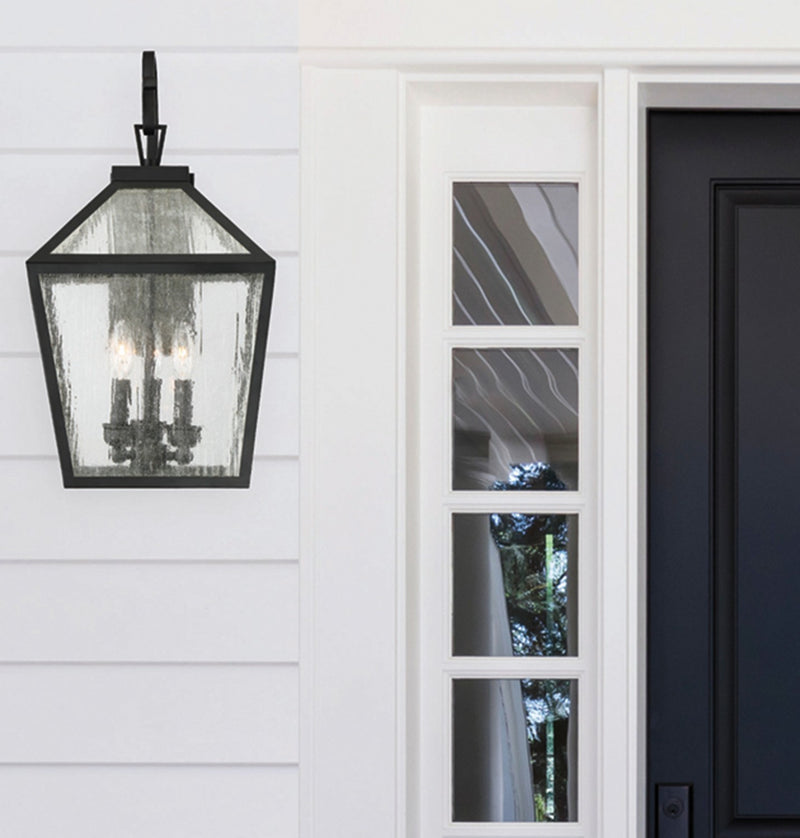 Savoy House 5-101-BK Three Light Wall Lantern, Black (6)