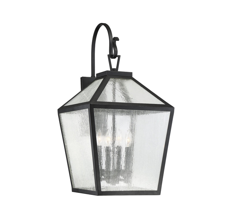 Savoy House 5-102-BK Four Light Outdoor Wall Lantern, Black (4)