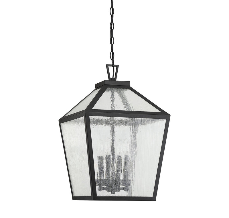 Savoy House 5-104-BK Four Light Outdoor Hanging Lantern, Black (2)