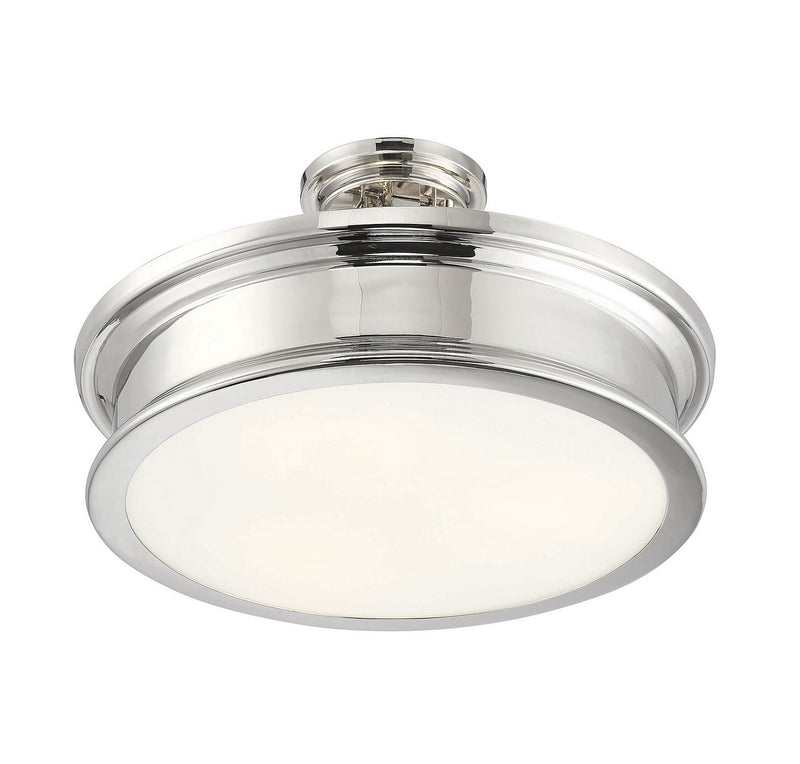 Savoy House 6-134-3-109 Three Light Semi-Flush Mount, Polished Nickel (4)