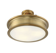 Savoy House 6-134-3-322 Three Light Semi-Flush Mount, Warm Brass (4)