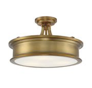 Savoy House 6-134-3-322 Three Light Semi-Flush Mount, Warm Brass (5)
