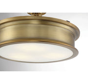 Savoy House 6-134-3-322 Three Light Semi-Flush Mount, Warm Brass (6)