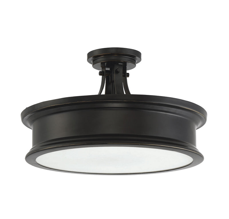 Savoy House 6-134-3-44 Three Light Semi-Flush Mount, Classic Bronze (2)