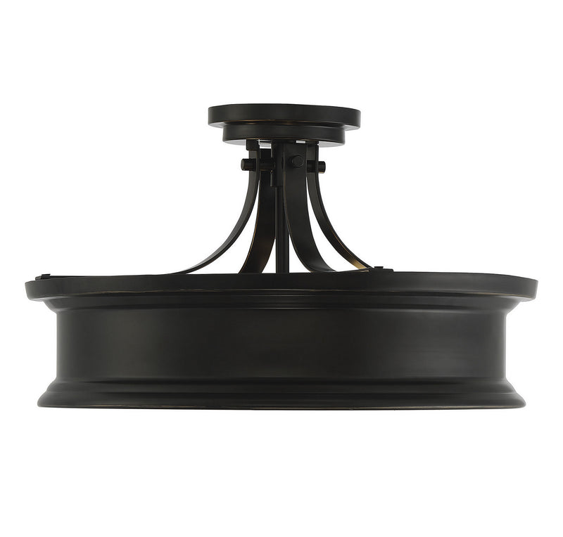 Savoy House 6-134-3-44 Three Light Semi-Flush Mount, Classic Bronze (3)