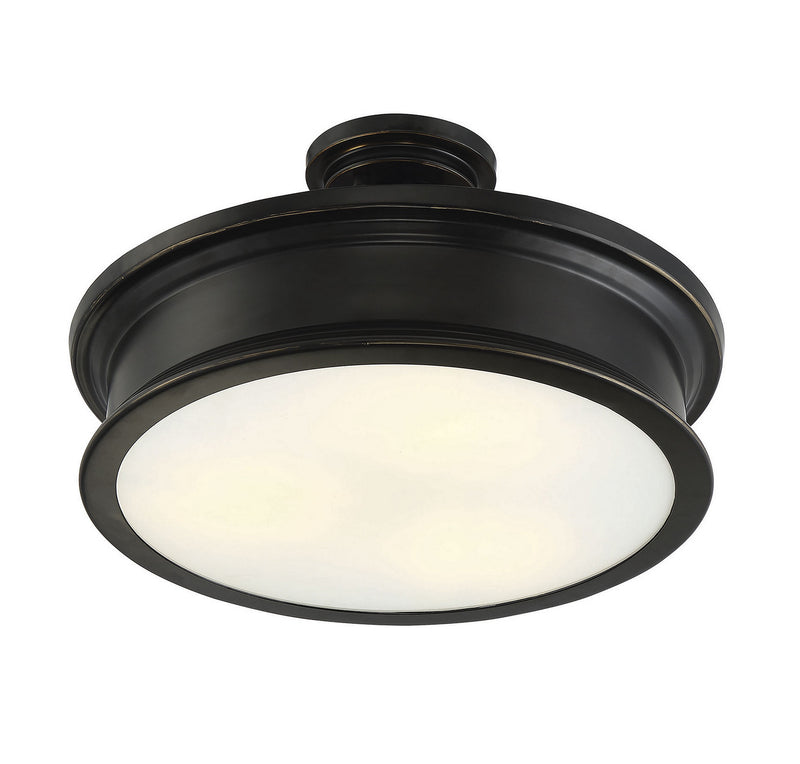 Savoy House 6-134-3-44 Three Light Semi-Flush Mount, Classic Bronze (5)