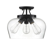 Savoy House 6-4035-3-BK Three Light Semi-Flush Mount, Black (2)