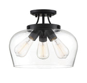 Savoy House 6-4035-3-BK Three Light Semi-Flush Mount, Black (3)