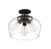 Savoy House 6-4035-3-BK Three Light Semi-Flush Mount, Black (4)