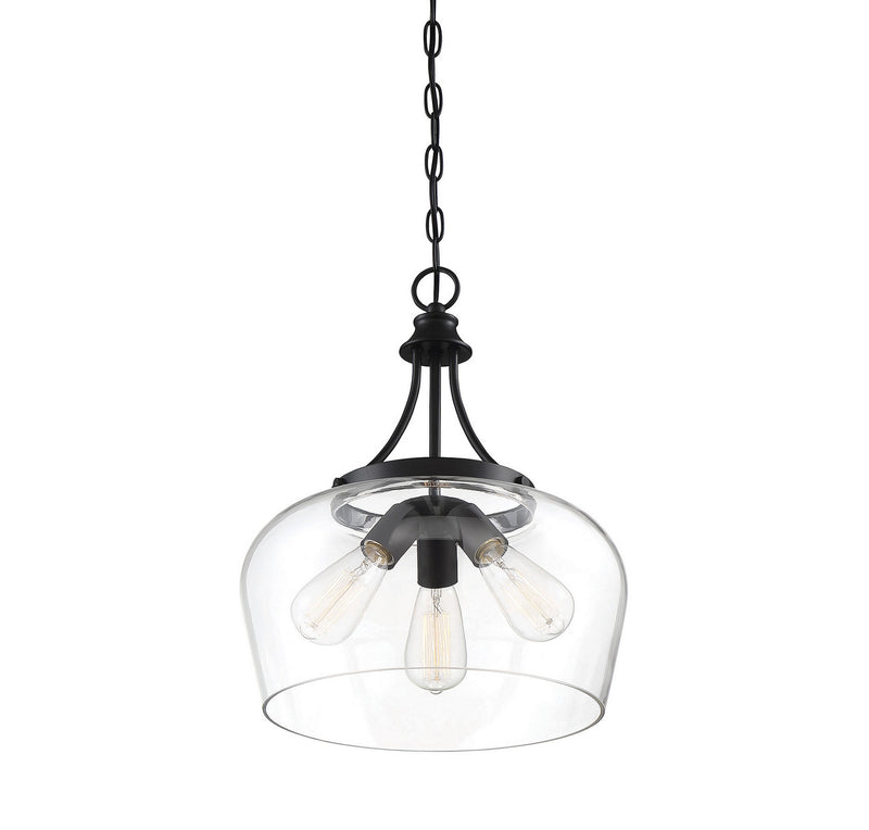 Savoy House 7-4034-3-BK Three Light Pendant, Black (3)