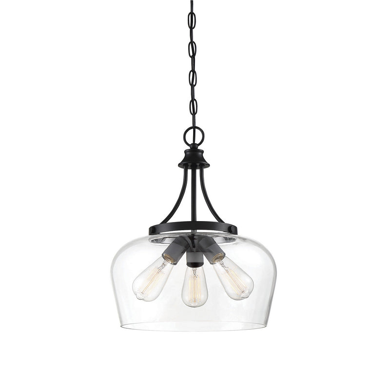 Savoy House 7-4034-3-BK Three Light Pendant, Black (4)