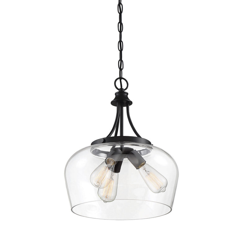 Savoy House 7-4034-3-BK Three Light Pendant, Black (5)