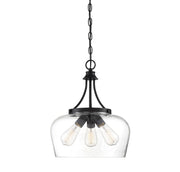 Savoy House 7-4034-3-BK Three Light Pendant, Black