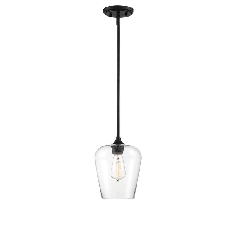 Savoy House 7-4036-1-BK One Light Pendant, Black