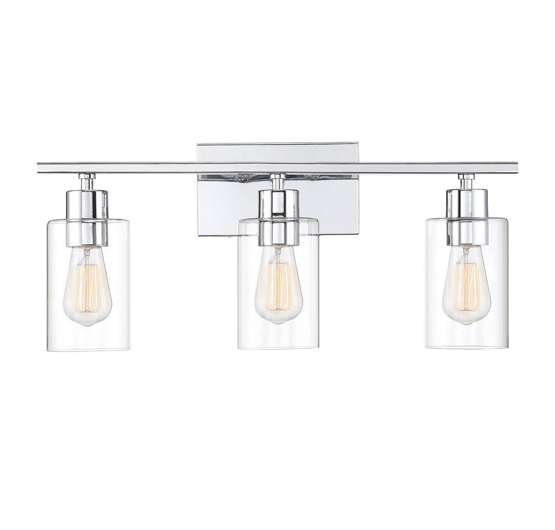 Savoy House 8-2149-3-11 Three Light Bath Bar, Polished Chrome