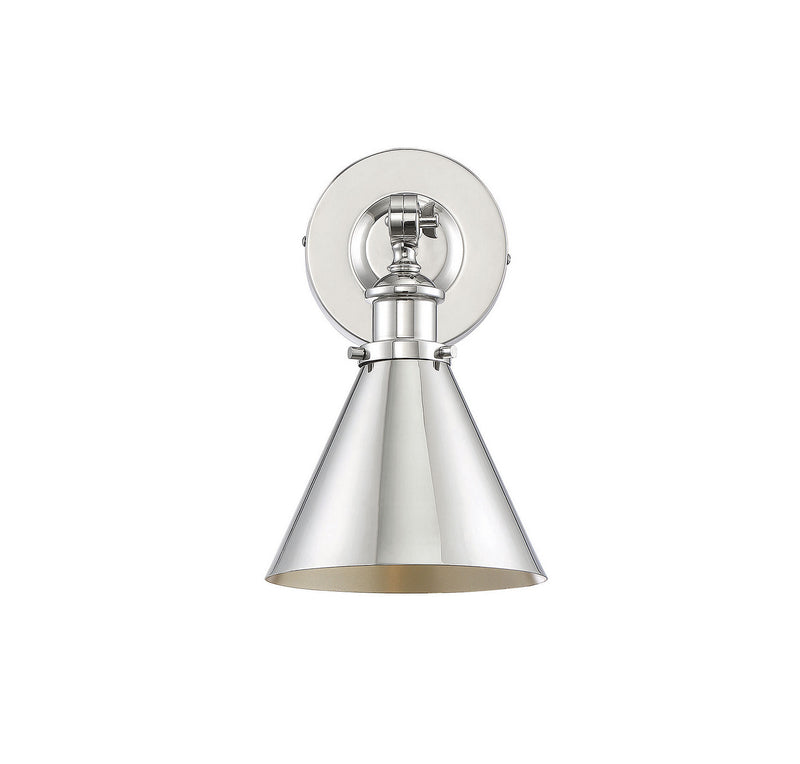 Savoy House 9-0901-1-109 One Light Wall Sconce, Polished Nickel (3)