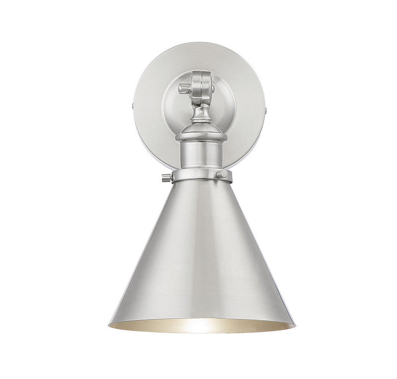Savoy House 9-0901-1-SN One Light Wall Sconce, Satin Nickel (3)