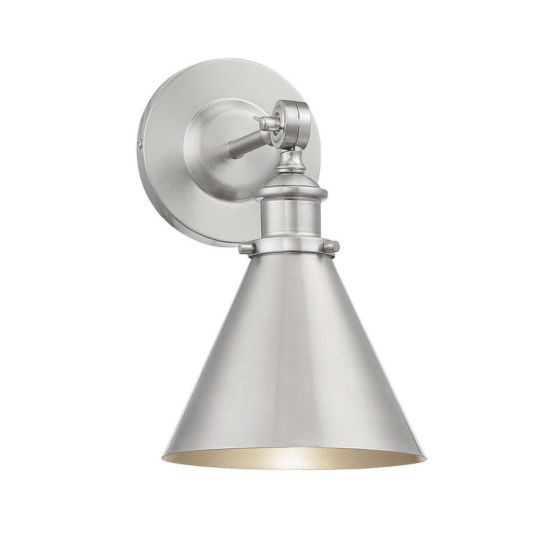 Savoy House 9-0901-1-SN One Light Wall Sconce, Satin Nickel (4)