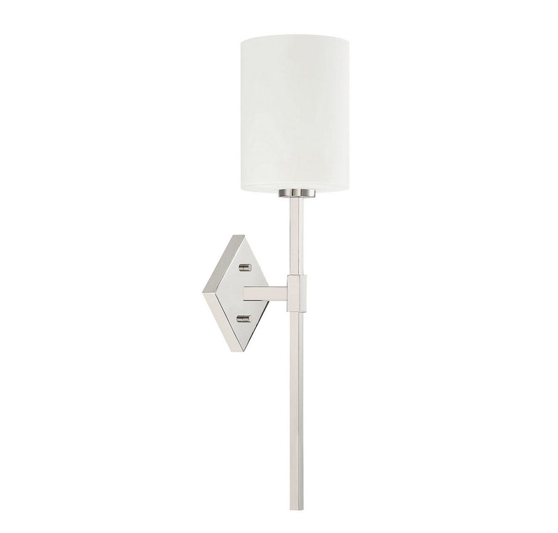 Savoy House 9-0902-1-109 One Light Wall Sconce, Polished Nickel (2)