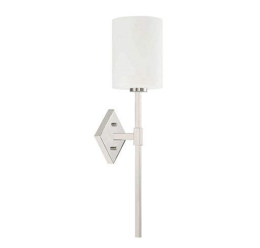 Savoy House 9-0902-1-109 One Light Wall Sconce, Polished Nickel (2)