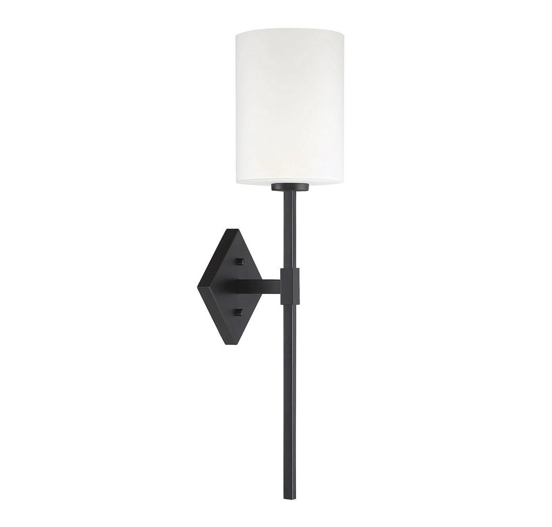 Savoy House 9-0902-1-89 One Light Wall Sconce, Matte Black (2)