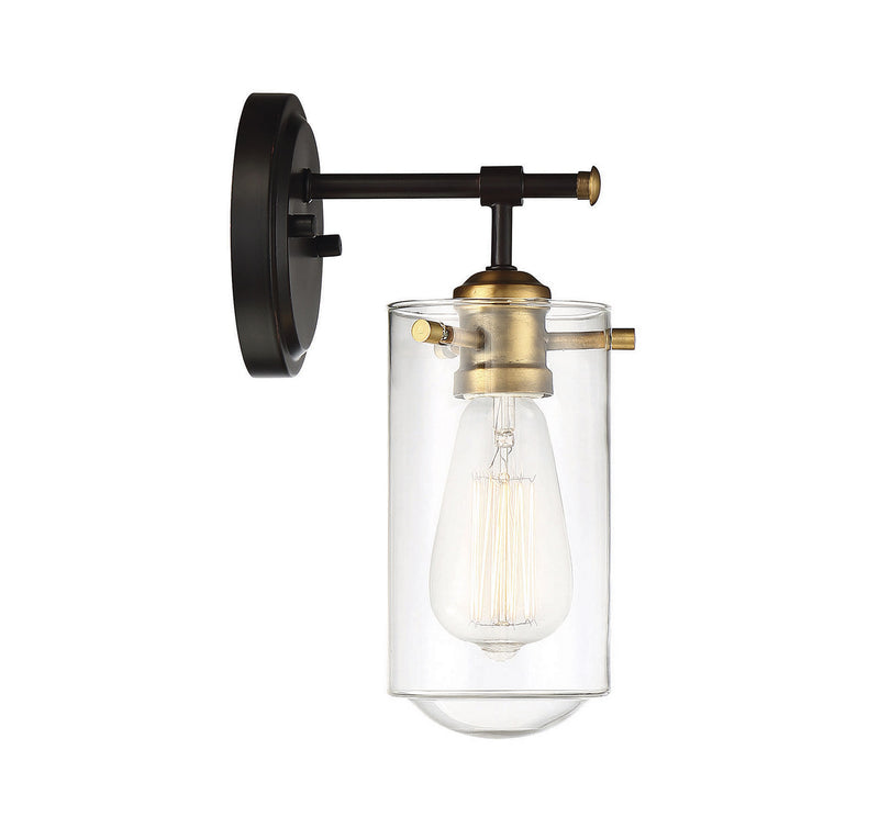 Savoy House 9-2262-1-79 One Light Wall Sconce, English Bronze and Warm Brass (5)