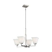 Generation Lighting 3113704-962 Ellis Harper Four Light Chandelier, Brushed Nickel Main Image.jpg