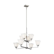 Generation Lighting 3113708-962 Ellis Harper Eight Light Chandelier, Brushed Nickel Main Image.jpg