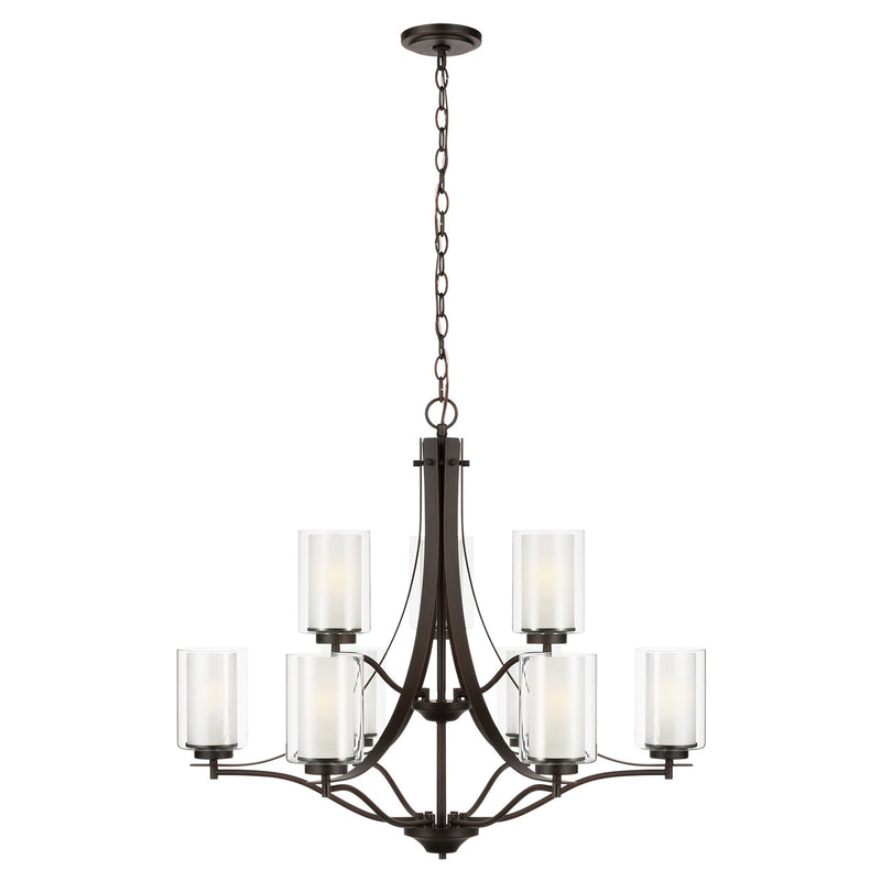 Generation Lighting 3137309-710 Elmwood Park Nine Light Chandelier, Bronze Main Image.jpg