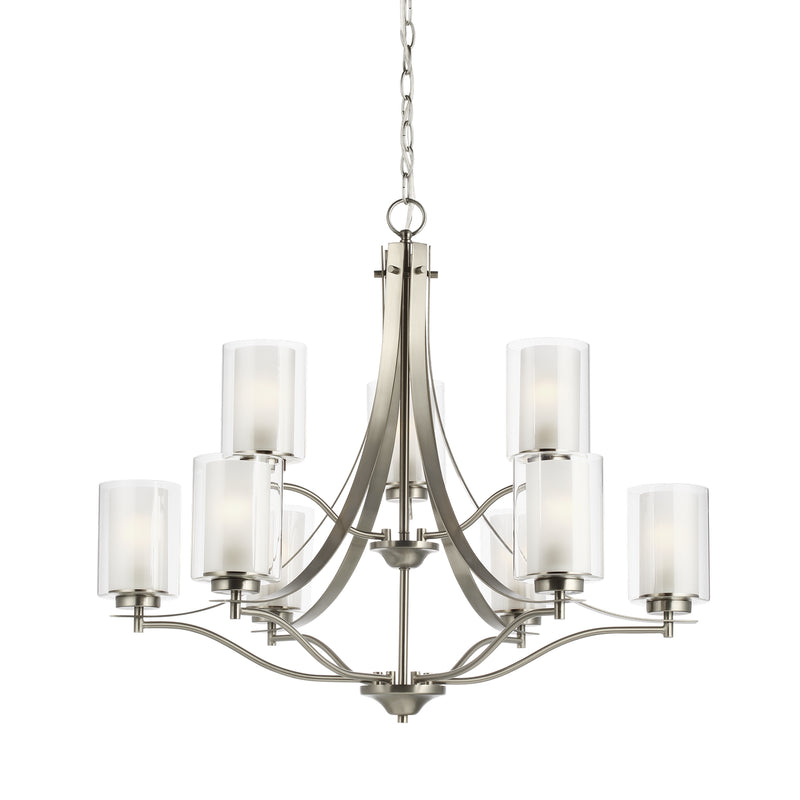 Generation Lighting 3137309-962 Elmwood Park Nine Light Chandelier, Brushed Nickel Alternate Image.jpg