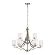 Generation Lighting 3137309EN3-962 Elmwood Park Nine Light Chandelier, Brushed Nickel Main Image.jpg
