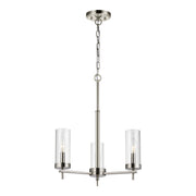 Visual Comfort Studio 3190303-962 Zire Three Light Chandelier, Brushed Nickel Main Image.jpg