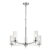 Visual Comfort Studio 3190305EN-05 Zire Five Light Chandelier, Chrome Main Image.jpg