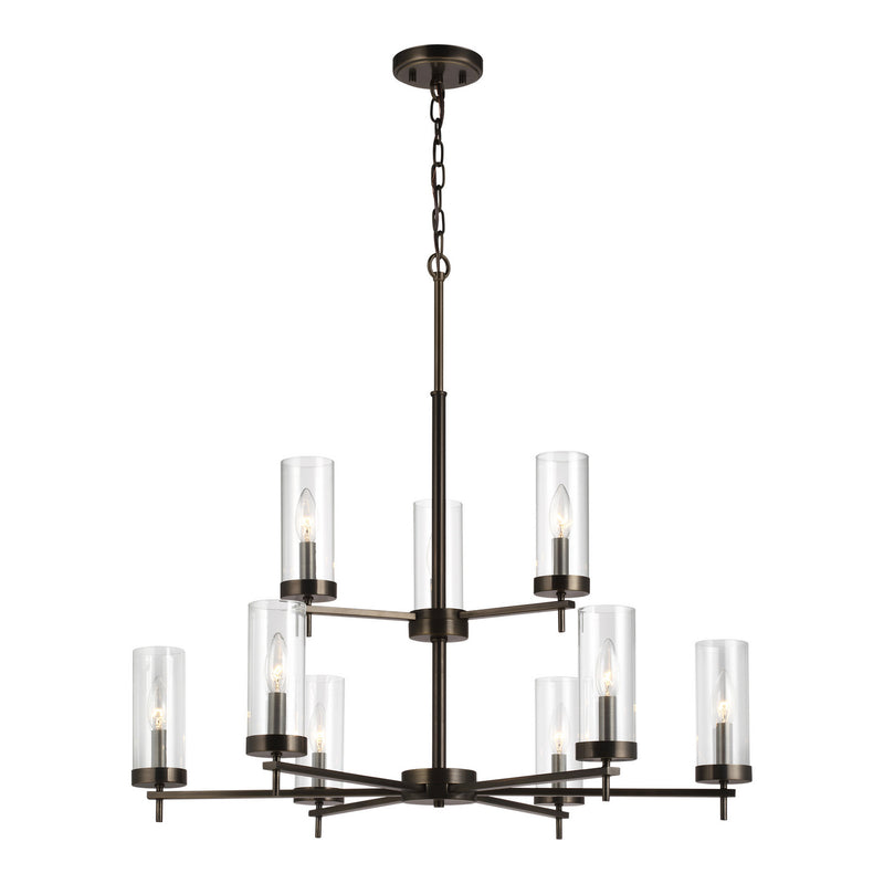 Visual Comfort Studio 3190309EN-778 Zire Nine Light Chandelier, Brushed Oil Rubbed Bronze Main Image.jpg