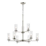 Visual Comfort Studio 3190309EN-962 Zire Nine Light Chandelier, Brushed Nickel Main Image.jpg