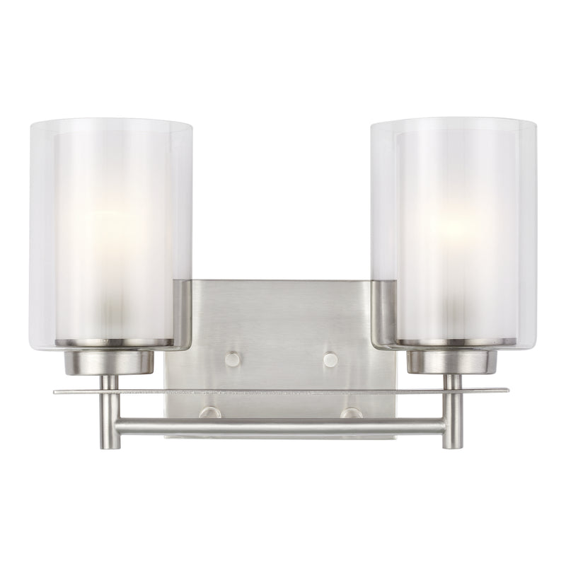 Generation Lighting 4437302-962 Elmwood Park Two Light Wall / Bath, Brushed Nickel Alternate Image.jpg