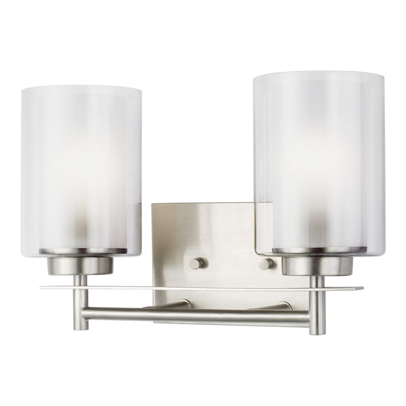 Generation Lighting 4437302EN3-962 Elmwood Park Two Light Wall / Bath, Brushed Nickel Main Image.jpg