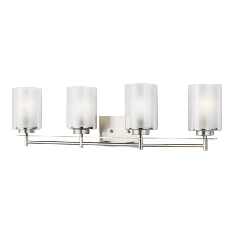 Generation Lighting 4437304EN3-962 Elmwood Park Four Light Wall / Bath, Brushed Nickel Main Image.jpg