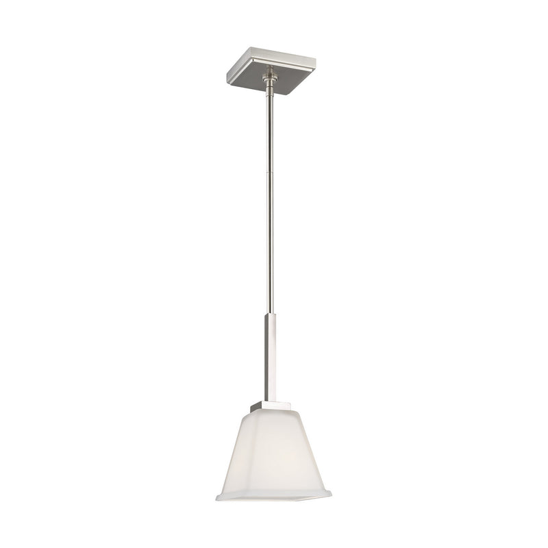 Generation Lighting 6113701-962 Ellis Harper One Light Mini-Pendant, Brushed Nickel Main Image.jpg