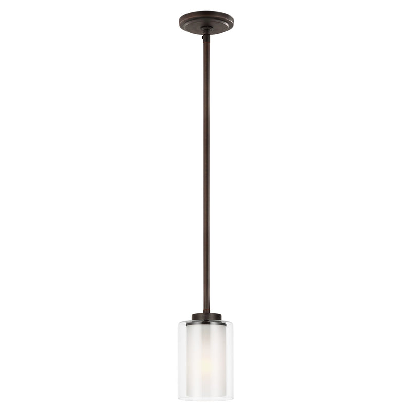 Generation Lighting 6137301-710 Elmwood Park One Light Mini-Pendant, Bronze Main Image.jpg