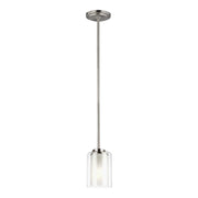 Generation Lighting 6137301-962 Elmwood Park One Light Mini-Pendant, Brushed Nickel Main Image.jpg