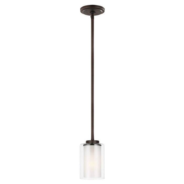 Generation Lighting 6137301EN3-710 Elmwood Park One Light Mini-Pendant, Bronze Main Image.jpg