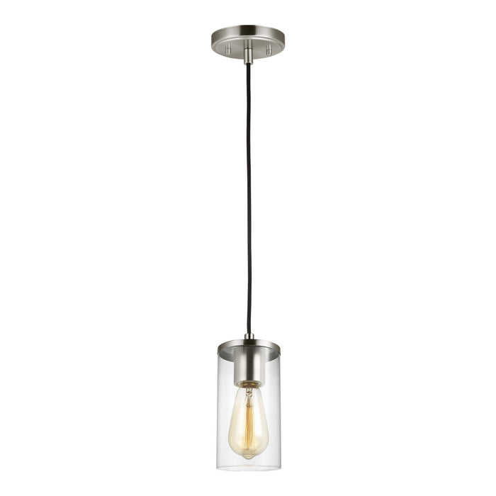 Visual Comfort Studio 6190301-962 Zire One Light Mini-Pendant, Brushed Nickel Main Image.jpg