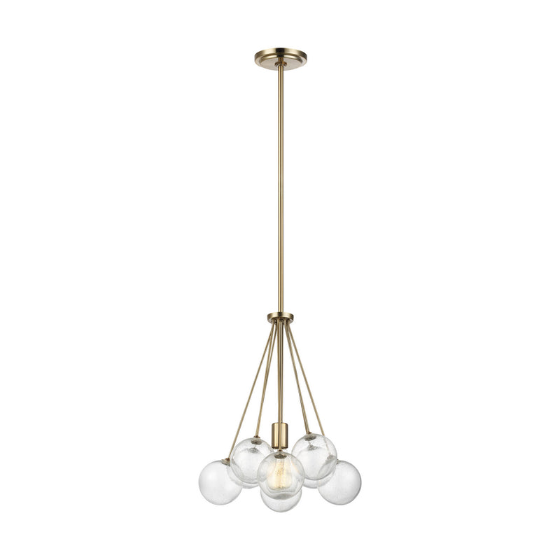 Visual Comfort Studio 6514301-848 Bronzeville One Light Pendant, Satin Brass Main Image.jpg
